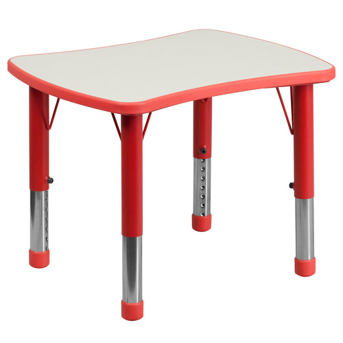 Flash Furniture YU-YCY-098-RECT-TBL-RED-GG