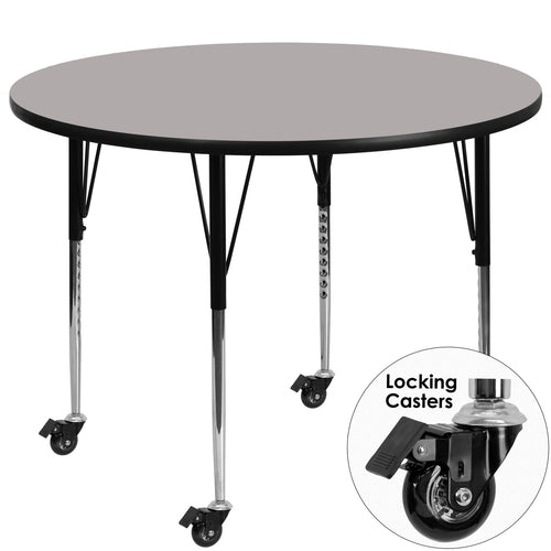 Flash Furniture XU-A48-RND-GY-H-A-CAS-GG