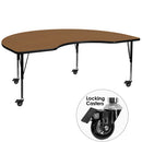 Flash Furniture XU-A4896-KIDNY-OAK-T-P-CAS-GG