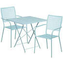 Flash Furniture CO-28SQF-02CHR2-SKY-GG