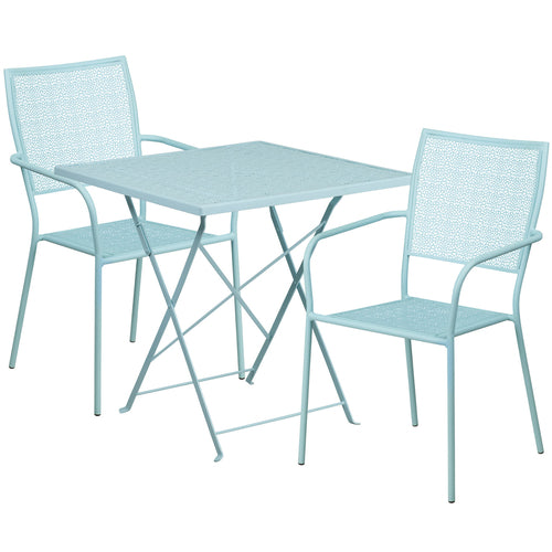 Flash Furniture CO-28SQF-02CHR2-SKY-GG