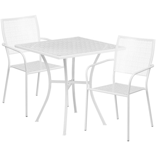 Flash Furniture CO-28SQ-02CHR2-WH-GG
