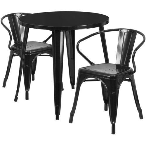 Flash Furniture CH-51090TH-2-18ARM-BK-GG