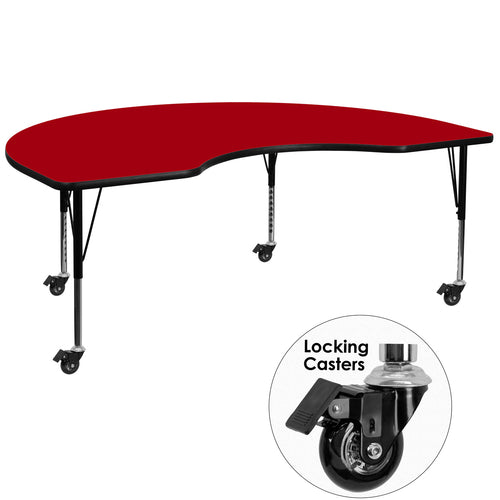 Flash Furniture XU-A4896-KIDNY-RED-T-P-CAS-GG
