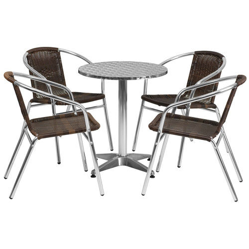 Flash Furniture TLH-ALUM-24RD-020CHR4-GG
