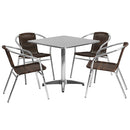 Flash Furniture TLH-ALUM-32SQ-020CHR4-GG