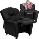 Flash Furniture BT-7950-KID-BK-LEA-GG