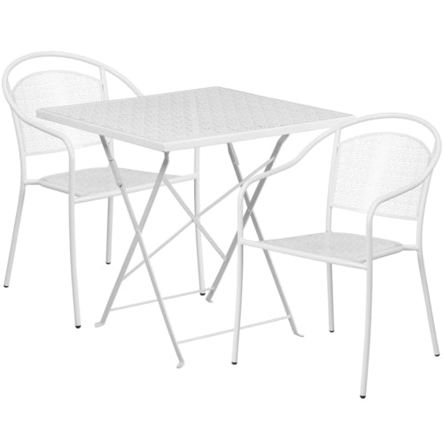 Flash Furniture CO-28SQF-03CHR2-WH-GG