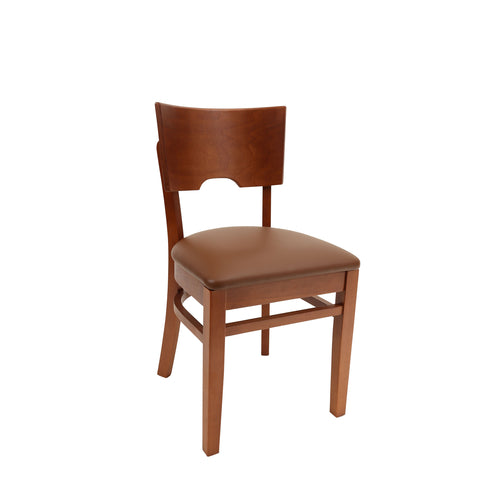 Trendler, Inc. SOLID BACK WOOD CHAIR UPH
