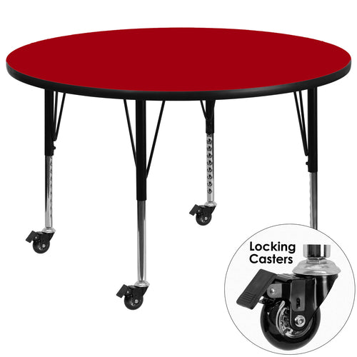 Flash Furniture XU-A42-RND-RED-T-P-CAS-GG