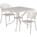 Flash Furniture CO-35SQ-03CHR2-SIL-GG