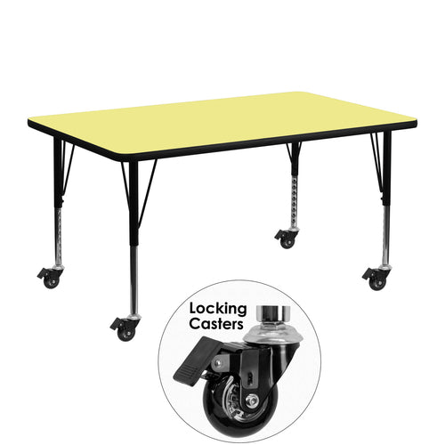 Flash Furniture XU-A2448-REC-YEL-T-P-CAS-GG