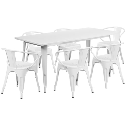 Flash Furniture ET-CT005-6-70-WH-GG