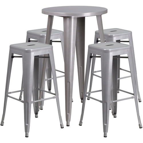 Flash Furniture CH-51080BH-4-30SQST-SIL-GG