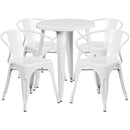 Flash Furniture CH-51080TH-4-18ARM-WH-GG