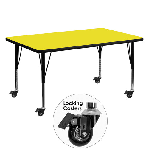 Flash Furniture XU-A3060-REC-YEL-H-P-CAS-GG