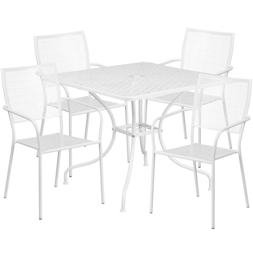 Flash Furniture CO-35SQ-02CHR4-WH-GG