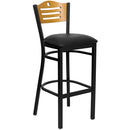 Flash Furniture XU-DG-6H3B-SLAT-BAR-BLKV-GG