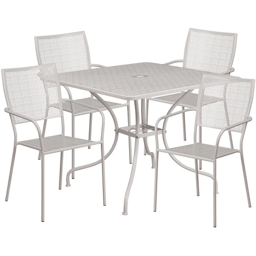 Flash Furniture CO-35SQ-02CHR4-SIL-GG