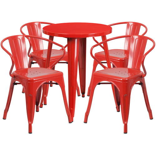 Flash Furniture CH-51080TH-4-18ARM-RED-GG