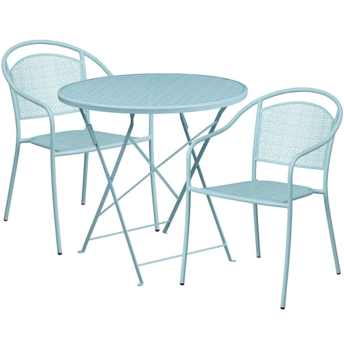 Flash Furniture CO-30RDF-03CHR2-SKY-GG