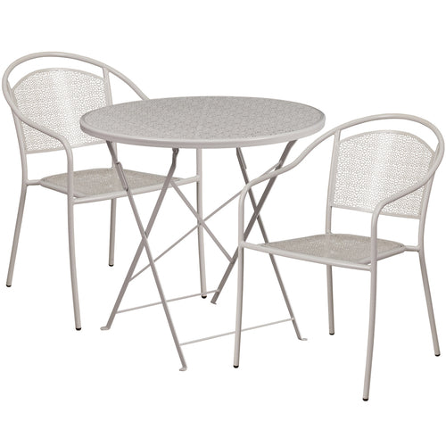 Flash Furniture CO-30RDF-03CHR2-SIL-GG