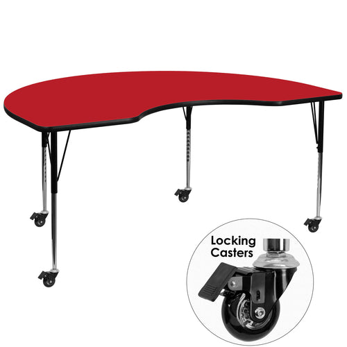 Flash Furniture XU-A4872-KIDNY-RED-H-A-CAS-GG