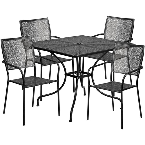 Flash Furniture CO-35SQ-02CHR4-BK-GG