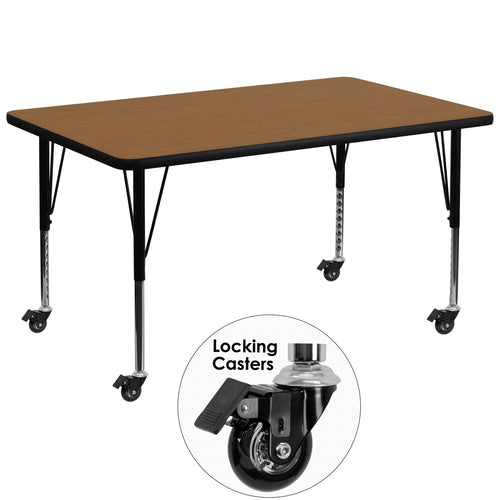 Flash Furniture XU-A3672-REC-OAK-T-P-CAS-GG