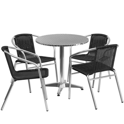 Flash Furniture TLH-ALUM-28RD-020BKCHR4-GG