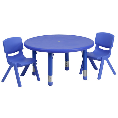 Flash Furniture YU-YCX-0073-2-ROUND-TBL-BLUE-R-GG