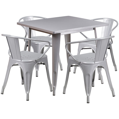 Flash Furniture ET-CT002-4-70-SIL-GG