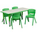 Flash Furniture YU-YCY-060-0034-RECT-TBL-GREEN-GG