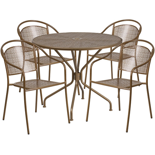 Flash Furniture CO-35RD-03CHR4-GD-GG