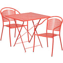 Flash Furniture CO-28SQF-03CHR2-RED-GG