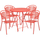 Flash Furniture CO-30RDF-03CHR4-RED-GG