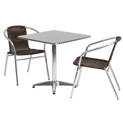 Flash Furniture TLH-ALUM-28SQ-020CHR2-GG