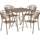 Flash Furniture CO-28SQF-03CHR4-GD-GG