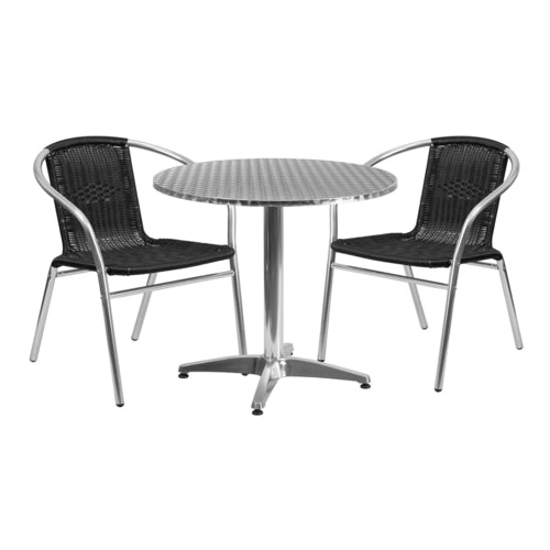 Flash Furniture TLH-ALUM-32RD-020BKCHR2-GG