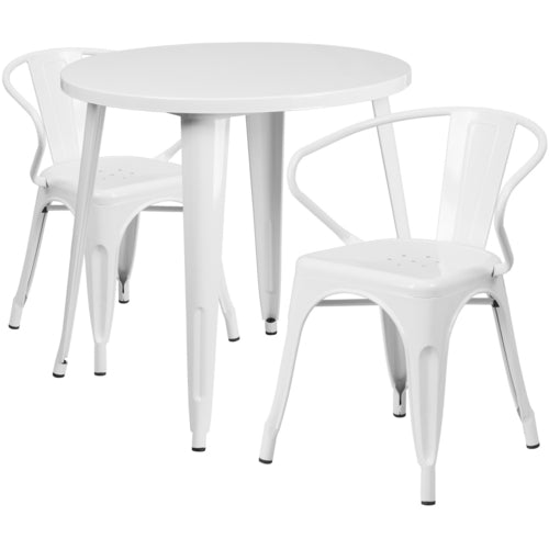 Flash Furniture CH-51090TH-2-18ARM-WH-GG