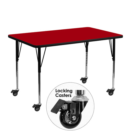Flash Furniture XU-A2448-REC-RED-T-A-CAS-GG