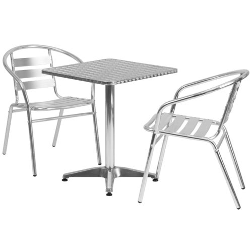 Flash Furniture TLH-ALUM-24SQ-017BCHR2-GG