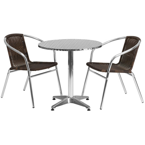 Flash Furniture TLH-ALUM-28RD-020CHR2-GG