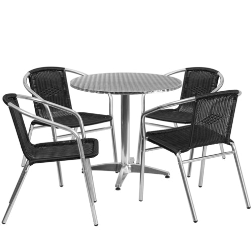 Flash Furniture TLH-ALUM-32RD-020BKCHR4-GG