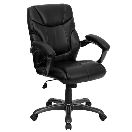 Flash Furniture GO-724M-MID-BK-LEA-GG
