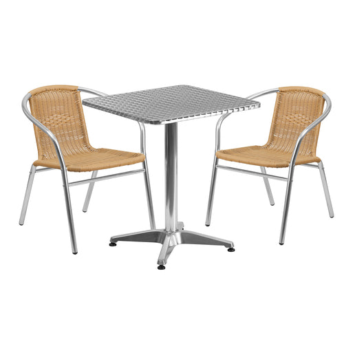 Flash Furniture TLH-ALUM-24SQ-020BGECHR2-GG